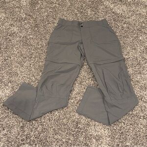 Columbia Pants Mens 29x30 Small Gray Silver Utility Convertible Cargo Hiking